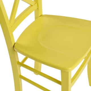 Chaises en hêtre massif couleur pop (lot de 2) CLAYTON - HELLIN