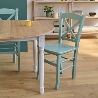 Chaises en hêtre massif couleur pop (lot de 2) CLAYTON - HELLIN