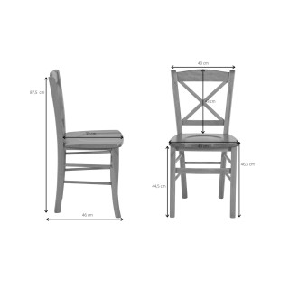 Chaises en hêtre massif couleur pop (lot de 2) CLAYTON - HELLIN