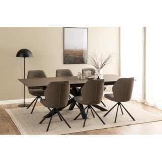 Table de salle à manger rectangulaire en céramique L200/240 NEIVA - HELLIN