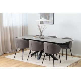 Table de salle à manger rectangulaire extensible en céramique L168/210 NEIVA - HELLIN