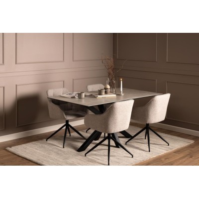 Table de salle à manger rectangulaire en céramique L160 NEIVA - HELLIN