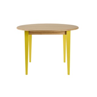 Table ronde extensible en bois pieds colorés 4/6 places D115 VICTORIA - HELLIN