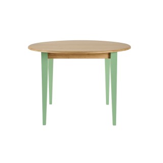 Table ronde extensible en bois pieds colorés 4/6 places D105 VICTORIA - HELLIN