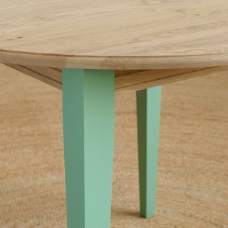 Table ronde extensible en bois pieds colorés 4/6 places D105 VICTORIA - HELLIN