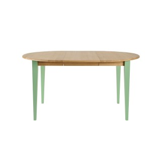 Table ronde extensible en bois pieds colorés 4/6 places D105 VICTORIA - HELLIN