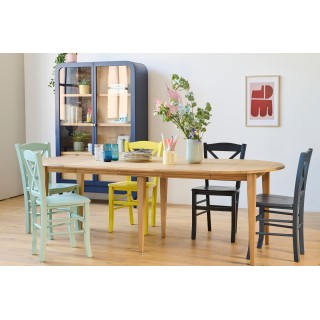 Table ronde extensible Victoria : chêne massif / 12 pers - Hellin