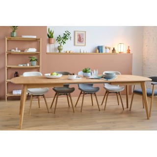 Table ovale extensible en bois / Style scandinave | Hellin