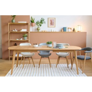 Table ovale extensible en bois / Style scandinave | Hellin