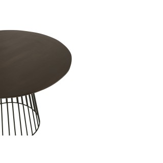 Table ronde en manguier et métal noir 4 personnes D120 HAZEL - HELLIN