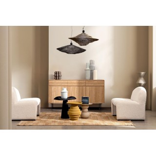 Table basse ronde design en métal coloré D36 MARLO - HELLIN