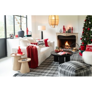 Table basse ronde en bois naturel (set de 2) AGATHE - HELLIN