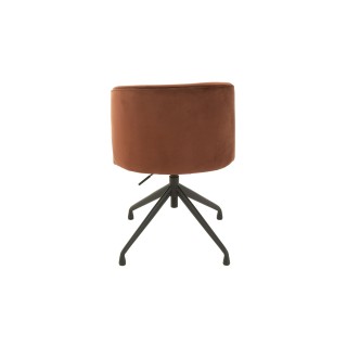 Chaise pivotante réglable en hauteur en velours MIA - HELLIN