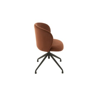 Chaise pivotante réglable en hauteur en velours MIA - HELLIN