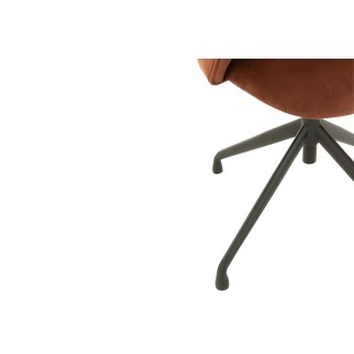 Chaise pivotante réglable en hauteur en velours MIA - HELLIN