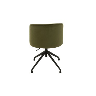 Chaise pivotante réglable en hauteur en velours MIA - HELLIN