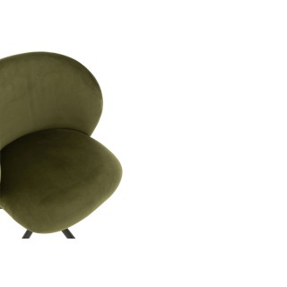 Chaise pivotante réglable en hauteur en velours MIA - HELLIN