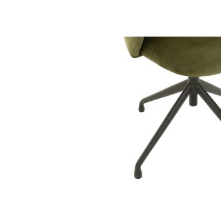 Chaise pivotante réglable en hauteur en velours MIA - HELLIN