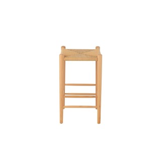 Tabouret de bar en corde et bois LEO - HELLIN