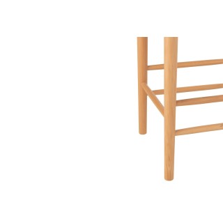 Tabouret de bar en corde et bois LEO - HELLIN