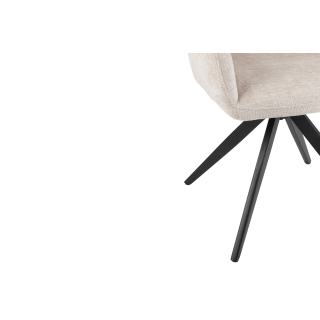 Chaise en métal et velours texturé (lot de 2) LUCIE - HELLIN