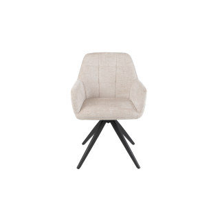 Chaise en métal et velours texturé (lot de 2) LUCIE - HELLIN