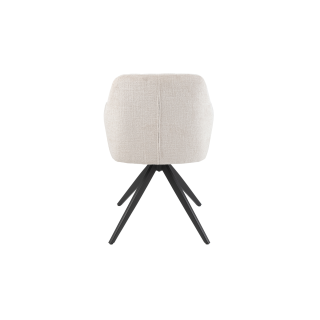 Chaise en métal et velours texturé (lot de 2) LUCIE - HELLIN