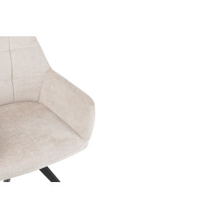 Chaise en métal et velours texturé (lot de 2) LUCIE - HELLIN