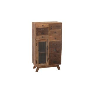 Buffet haut à tiroirs en bois recyclé naturel H110 GABIN - HELLIN