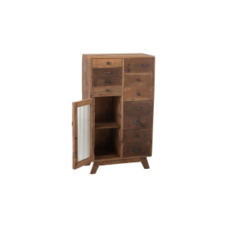 Buffet haut à tiroirs en bois recyclé naturel H110 GABIN - HELLIN