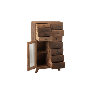 Buffet haut à tiroirs en bois recyclé naturel H110 GABIN - HELLIN
