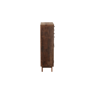 Buffet haut à tiroirs en bois recyclé naturel H110 GABIN - HELLIN