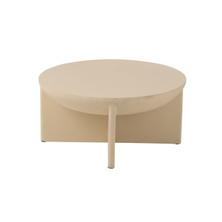 Table basse ronde organique en bois beige D90 MILLY - HELLIN