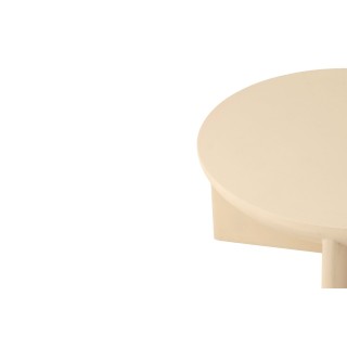 Table basse ronde organique en bois beige D90 MILLY - HELLIN