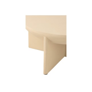 Table basse ronde organique en bois beige D90 MILLY - HELLIN