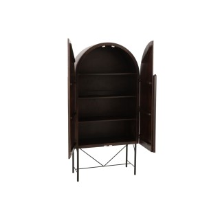 Buffet haut en manguier brun 2 portes et pieds en métal H185 SALTA - HELLIN