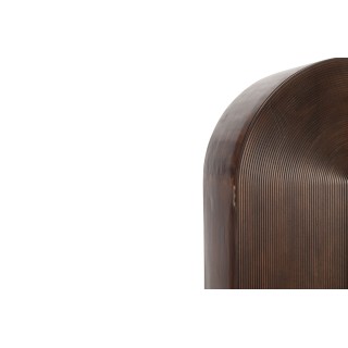 Buffet haut en manguier brun 2 portes et pieds en métal H185 SALTA - HELLIN