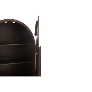 Buffet haut en manguier brun 2 portes et pieds en métal H185 SALTA - HELLIN