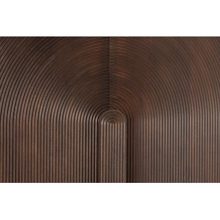 Buffet haut en manguier brun 2 portes et pieds en métal H185 SALTA - HELLIN