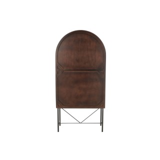 Buffet haut en manguier brun 2 portes et pieds en métal H185 SALTA - HELLIN