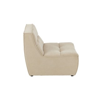 Fauteuil chauffeuse lounge en velours côtelé LORENZO - HELLIN