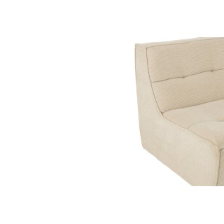 Fauteuil chauffeuse lounge en velours côtelé LORENZO - HELLIN