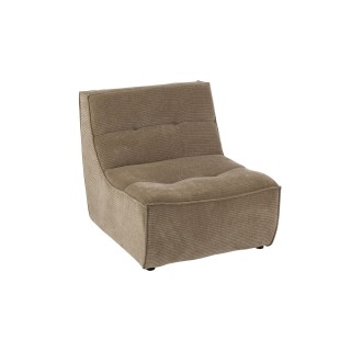 Fauteuil chauffeuse lounge en velours côtelé LORENZO - HELLIN