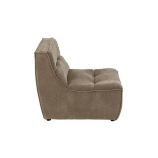 Fauteuil chauffeuse lounge en velours côtelé LORENZO - HELLIN