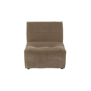 Fauteuil chauffeuse lounge en velours côtelé LORENZO - HELLIN