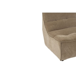 Fauteuil chauffeuse lounge en velours côtelé LORENZO - HELLIN