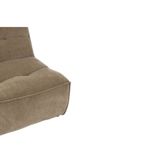 Fauteuil chauffeuse lounge en velours côtelé LORENZO - HELLIN