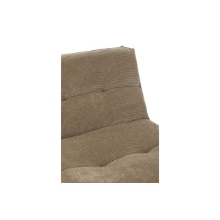 Fauteuil chauffeuse lounge en velours côtelé LORENZO - HELLIN