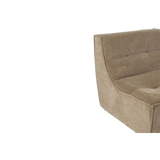 Fauteuil chauffeuse lounge en velours côtelé LORENZO - HELLIN