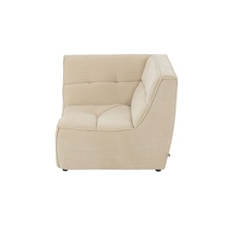 Fauteuil chauffeuse d'angle lounge en velours côtelé LORENZO - HELLIN